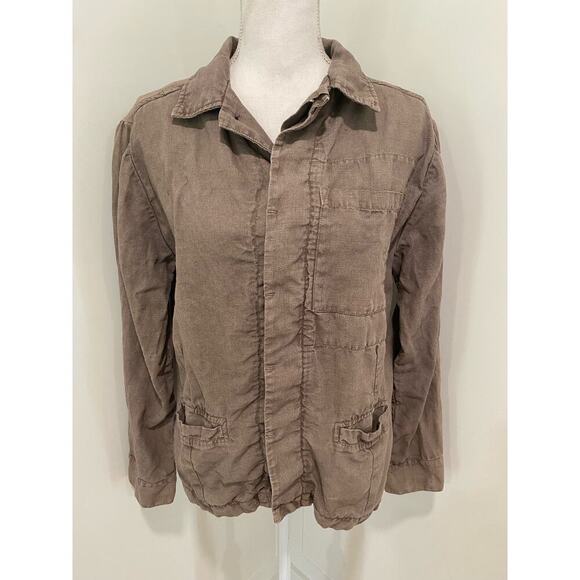 Bleu De Cocagne Linen Work Jacket - Picture 1 of 12